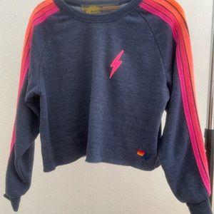 NWOT Aviator Nation Cropped Sweatshirt